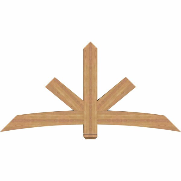 Ekena Millwork Alberta Smooth Timber Gable Bracket, Western Red Cedar, 72"W x 36"H x 5 1/2"D x 5 1/2"F, 12/12 Pitch GBW072X36X0606ALB00SWR - main